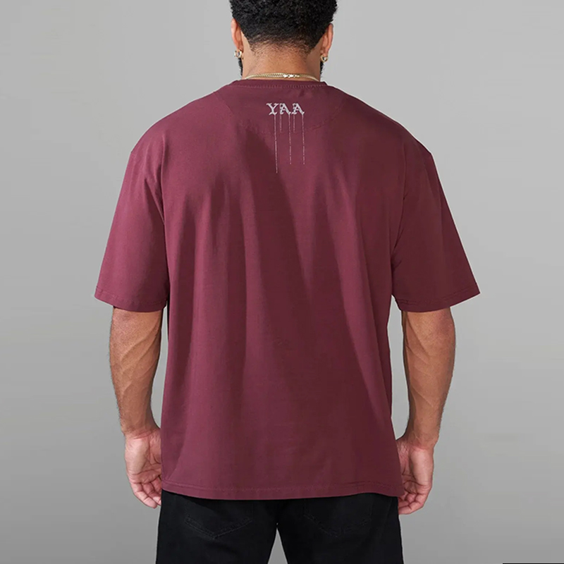 hongfeng manufactures skeleton t shirts for men with trendy casual loose sports print designs.